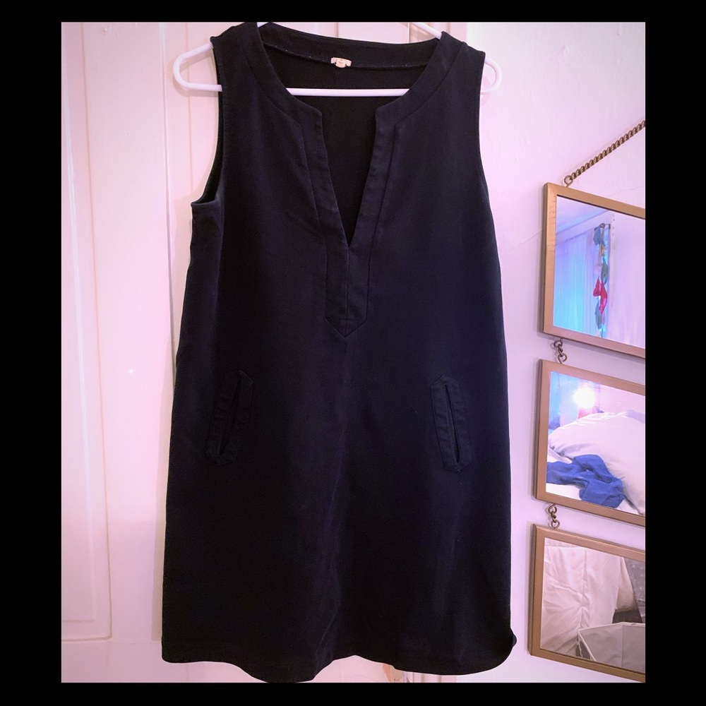 Navy J. Crew shift dress